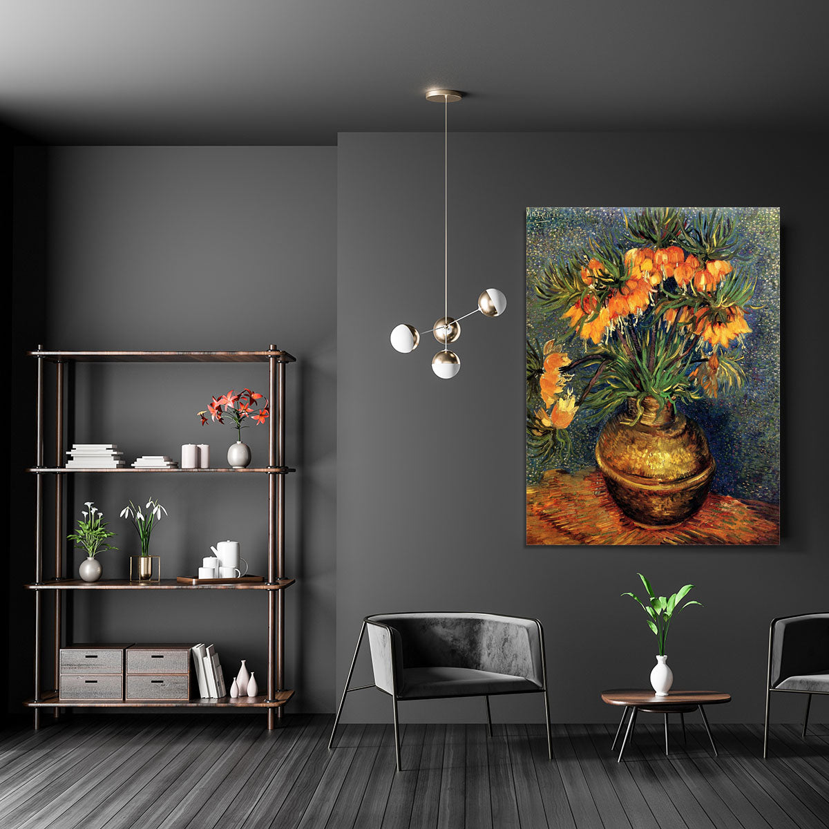 Fritillaries in a Copper Vase by Van Gogh Canvas Print or Poster - Canvas Art Rocks - 5