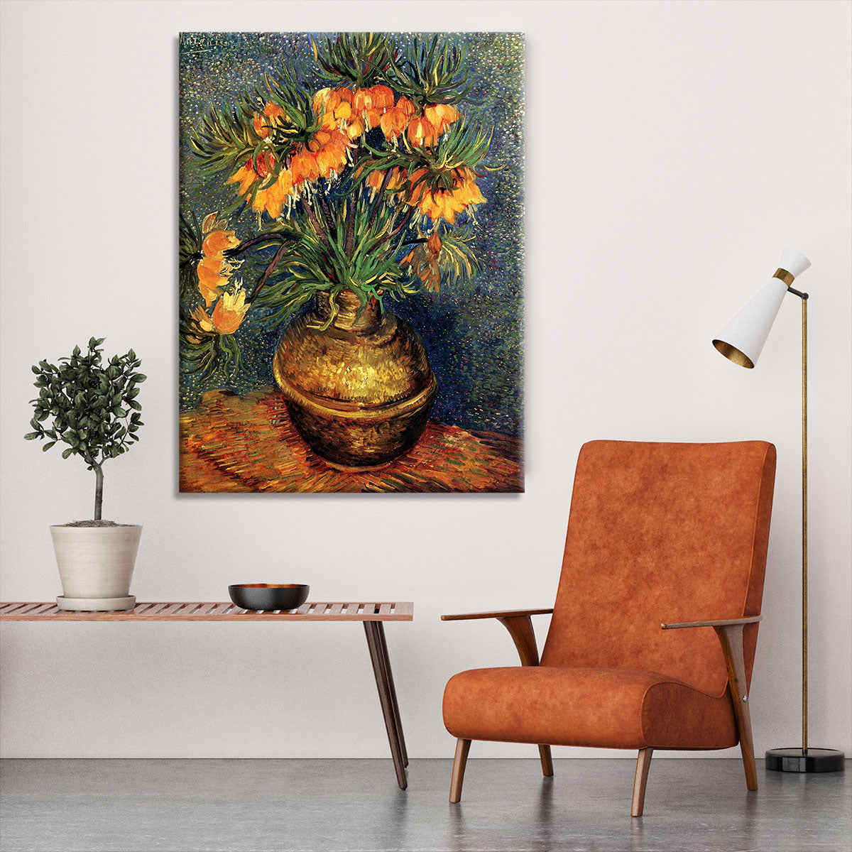 Fritillaries in a Copper Vase by Van Gogh Canvas Print or Poster - Canvas Art Rocks - 6