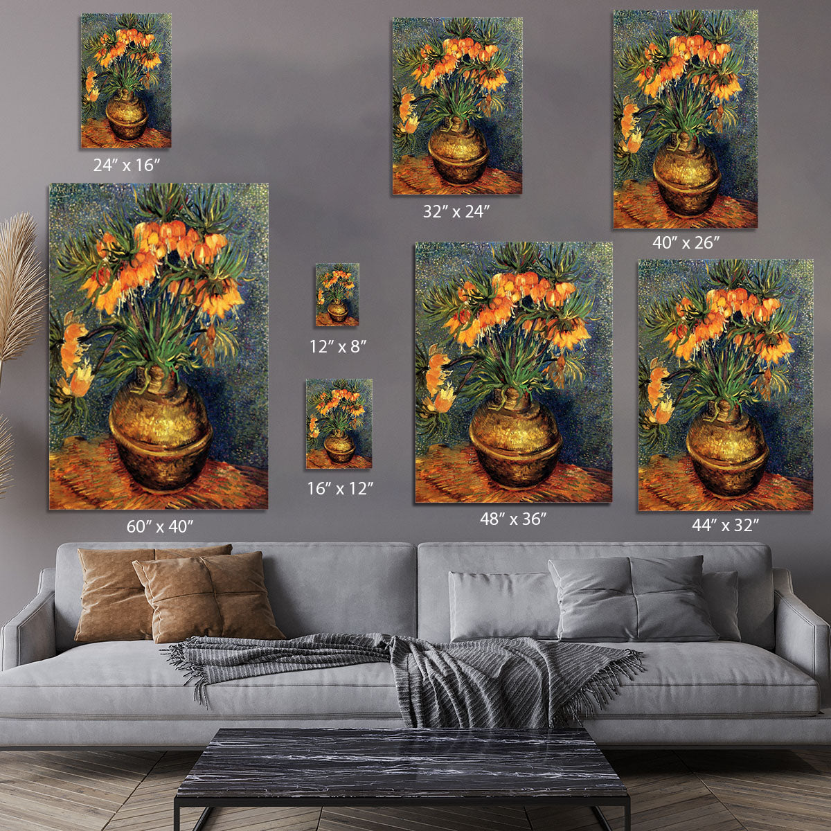 Fritillaries in a Copper Vase by Van Gogh Canvas Print or Poster - Canvas Art Rocks - 7