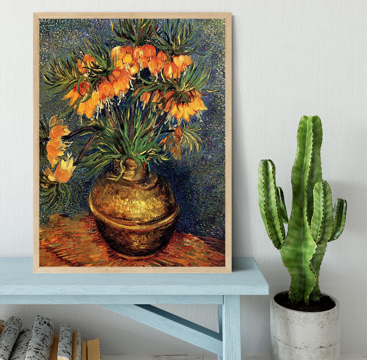Fritillaries in a Copper Vase by Van Gogh Framed Print - Canvas Art Rocks - 4