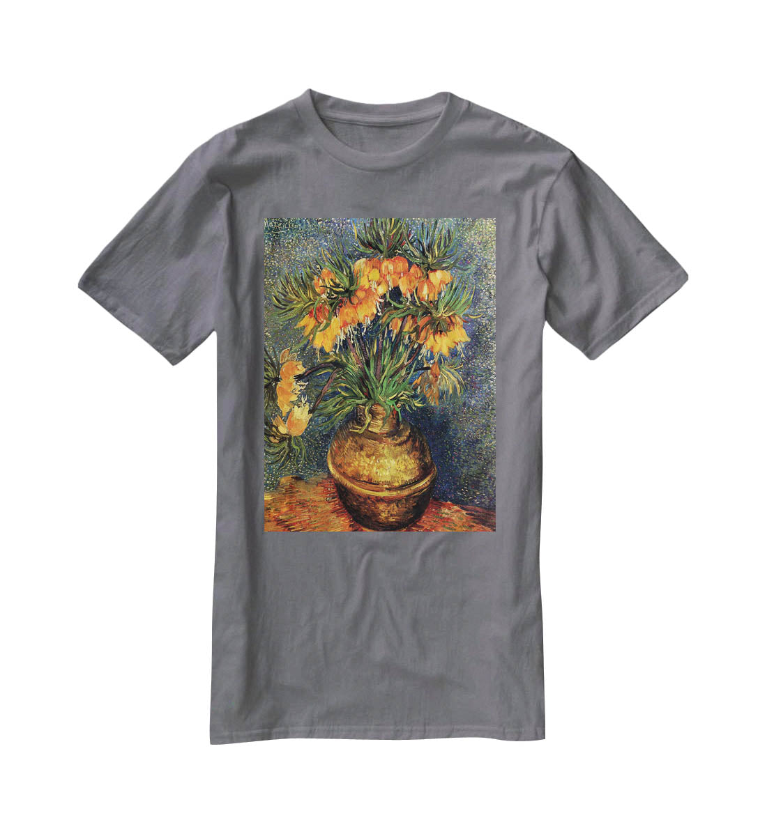 Fritillaries in a Copper Vase by Van Gogh T-Shirt - Canvas Art Rocks - 3