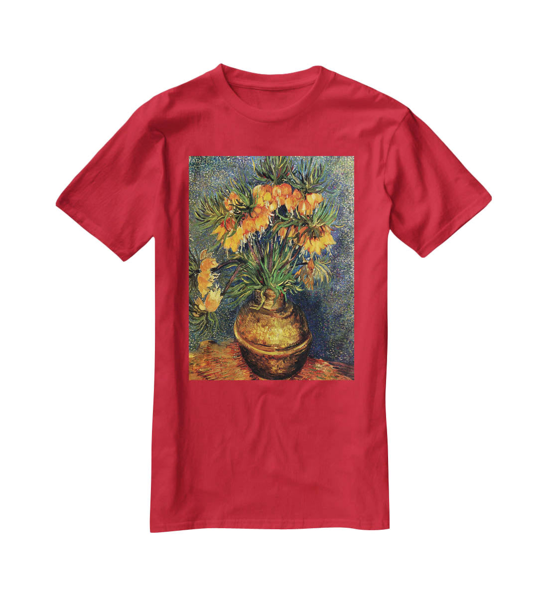 Fritillaries in a Copper Vase by Van Gogh T-Shirt - Canvas Art Rocks - 4