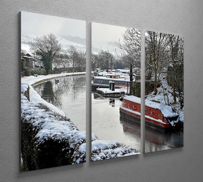 Frozen Canal 3 Split Panel Canvas Print - Canvas Art Rocks - 2