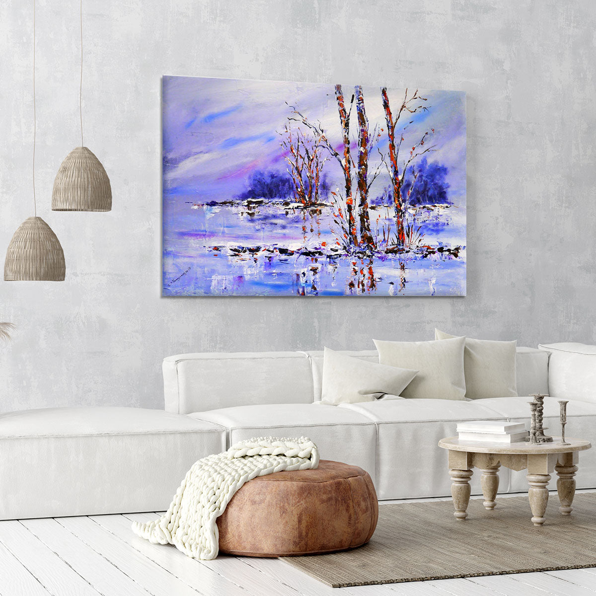 Frozen Tree Painting Canvas Print or Poster - Canvas Art Rocks - 6