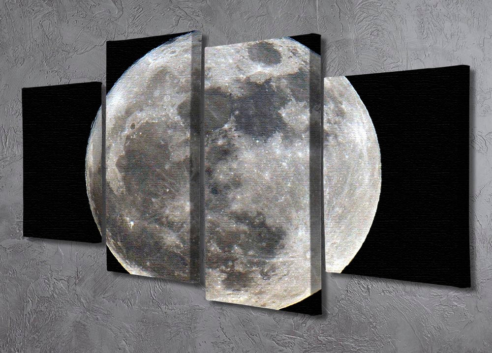 Full Moon 4 Split Panel Canvas - Canvas Art Rocks - 2