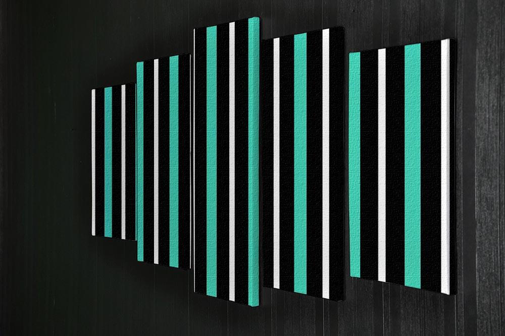 Funky Stripes FS1 5 Split Panel Canvas - Canvas Art Rocks - 2