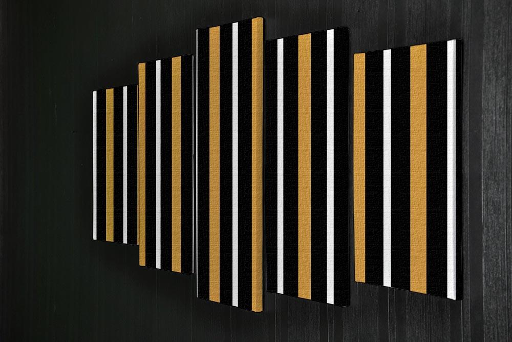 Funky Stripes FS2 5 Split Panel Canvas - Canvas Art Rocks - 2
