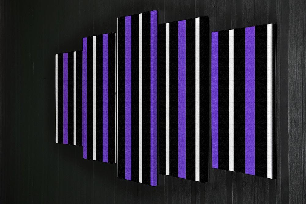 Funky Stripes FS3 5 Split Panel Canvas - Canvas Art Rocks - 2