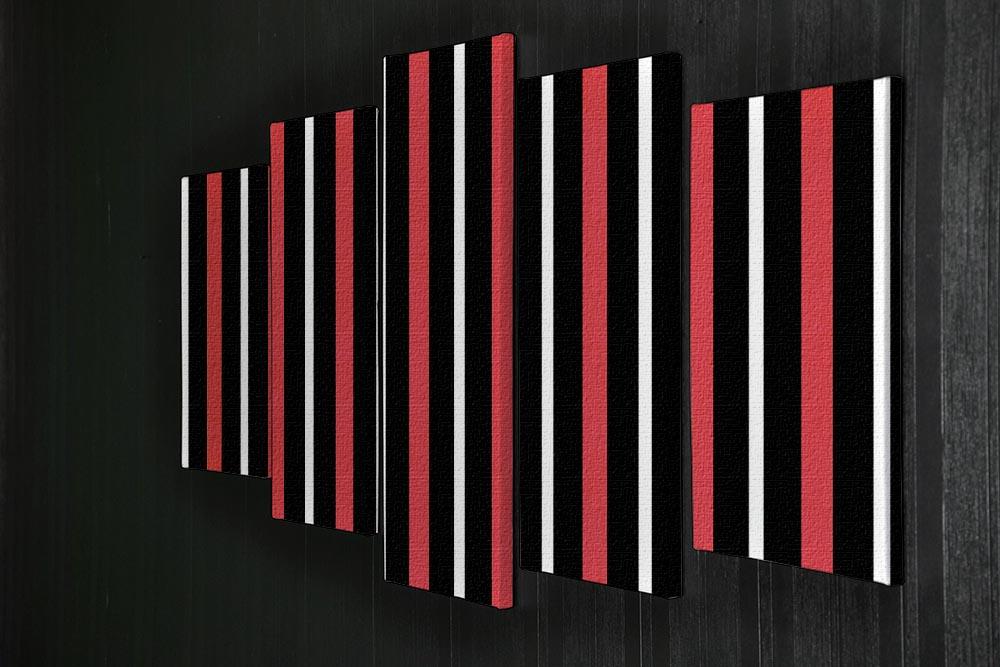 Funky Stripes FS4 5 Split Panel Canvas - Canvas Art Rocks - 2