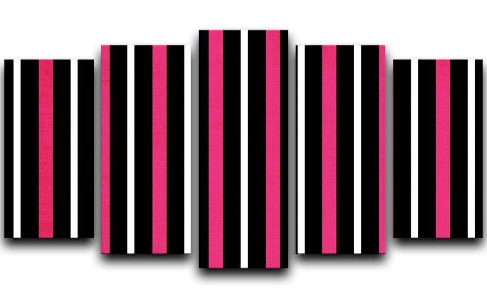 Funky Stripes FS 5 Split Panel Canvas  - Canvas Art Rocks - 1