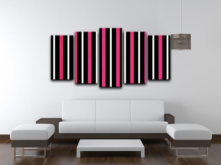 Funky Stripes FS 5 Split Panel Canvas - Canvas Art Rocks - 3