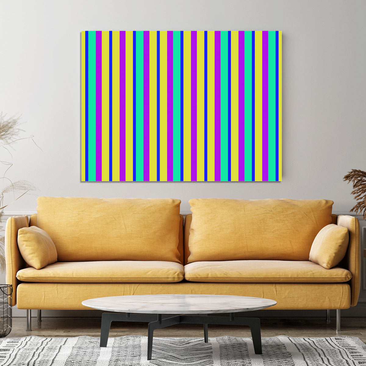 Funky Stripes Multi 1 Canvas Print or Poster - Canvas Art Rocks - 4