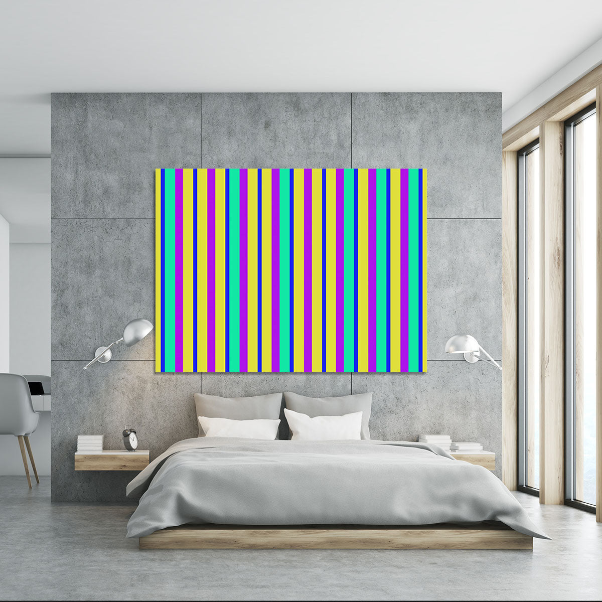 Funky Stripes Multi 1 Canvas Print or Poster - Canvas Art Rocks - 5