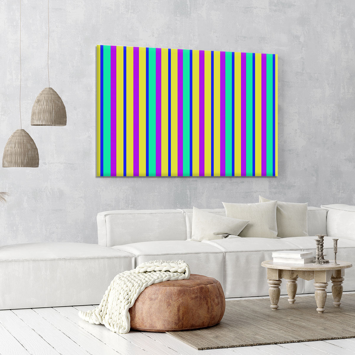 Funky Stripes Multi 1 Canvas Print or Poster - Canvas Art Rocks - 6