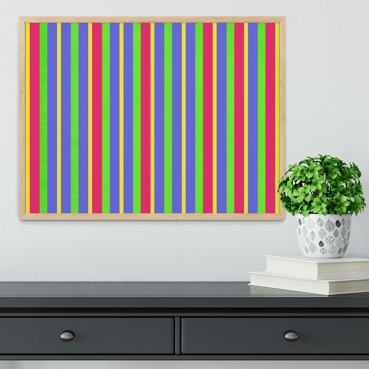 Funky Stripes Multi Framed Print - Canvas Art Rocks - 4