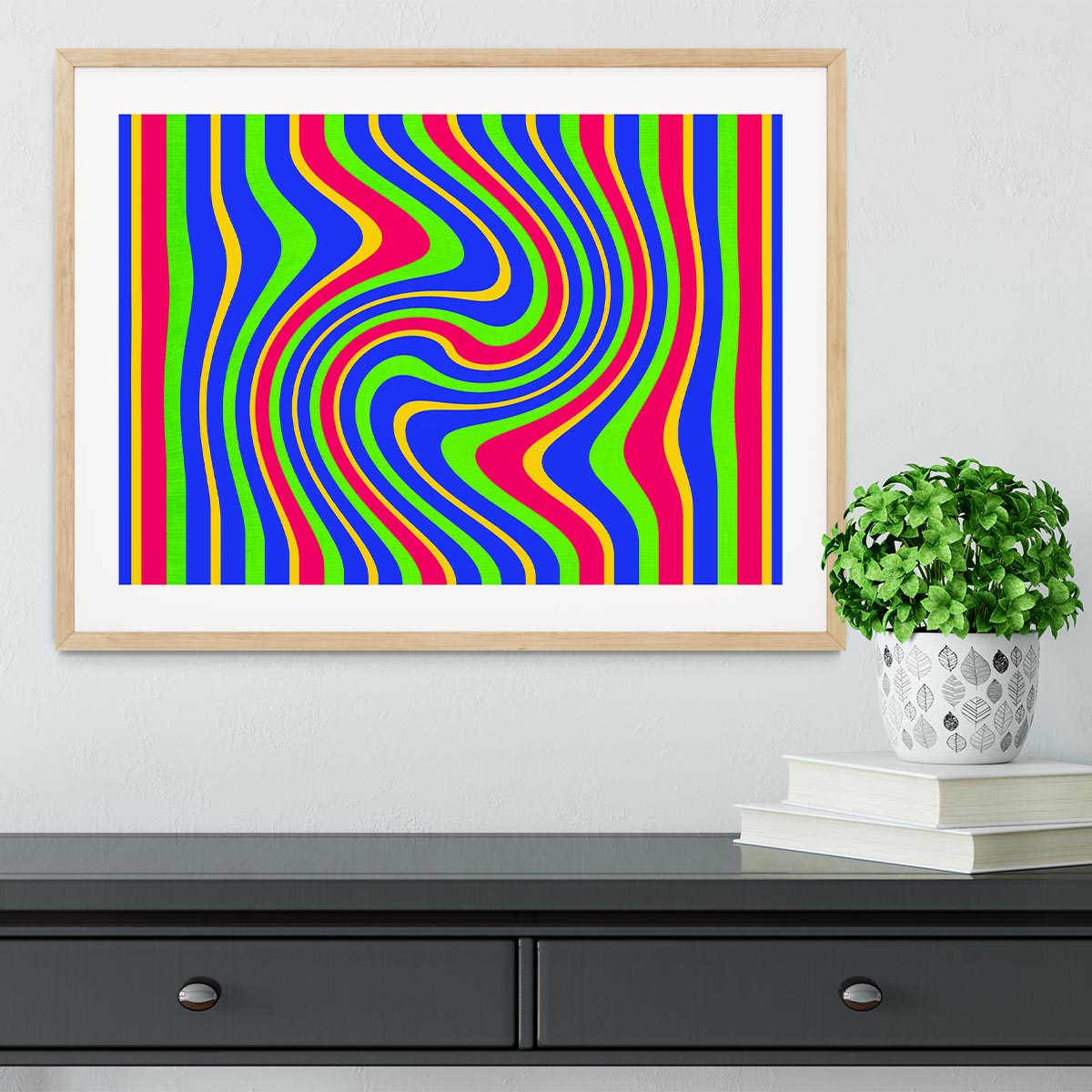 Funky Stripes Swirl 3 Framed Print - Canvas Art Rocks - 3