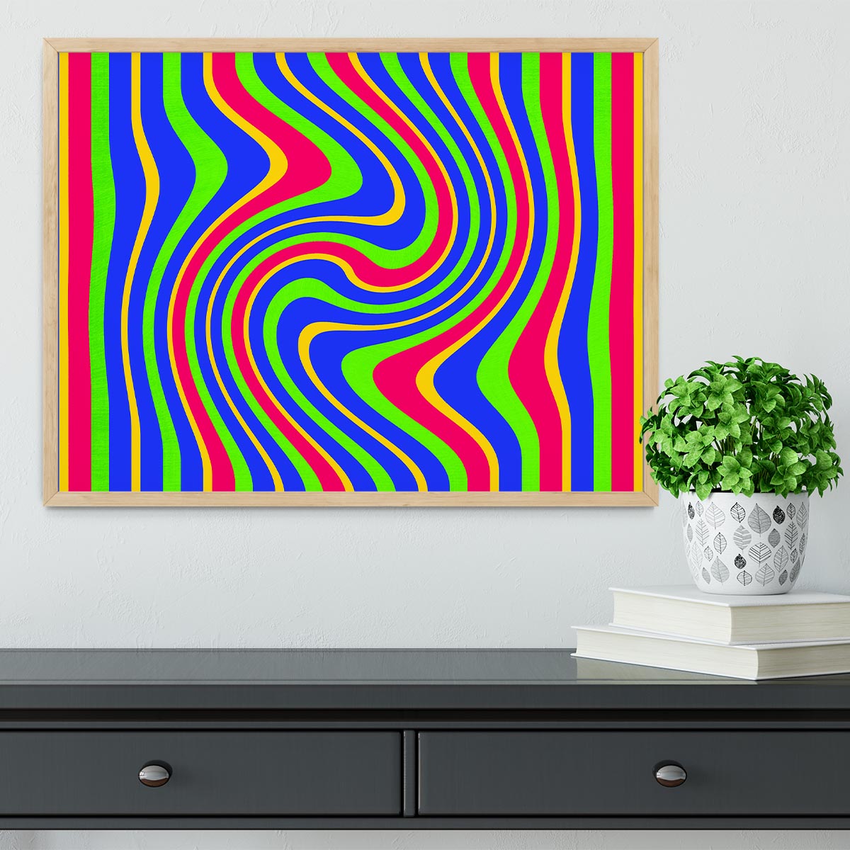 Funky Stripes Swirl 3 Framed Print - Canvas Art Rocks - 4