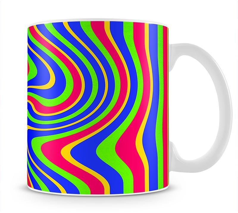 Funky Stripes Swirl 3 Mug - Canvas Art Rocks - 1