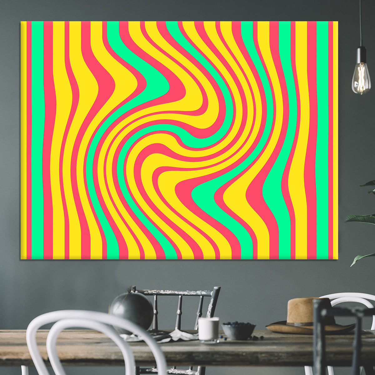 Funky Stripes Swirl 4 Canvas Print or Poster - Canvas Art Rocks - 3