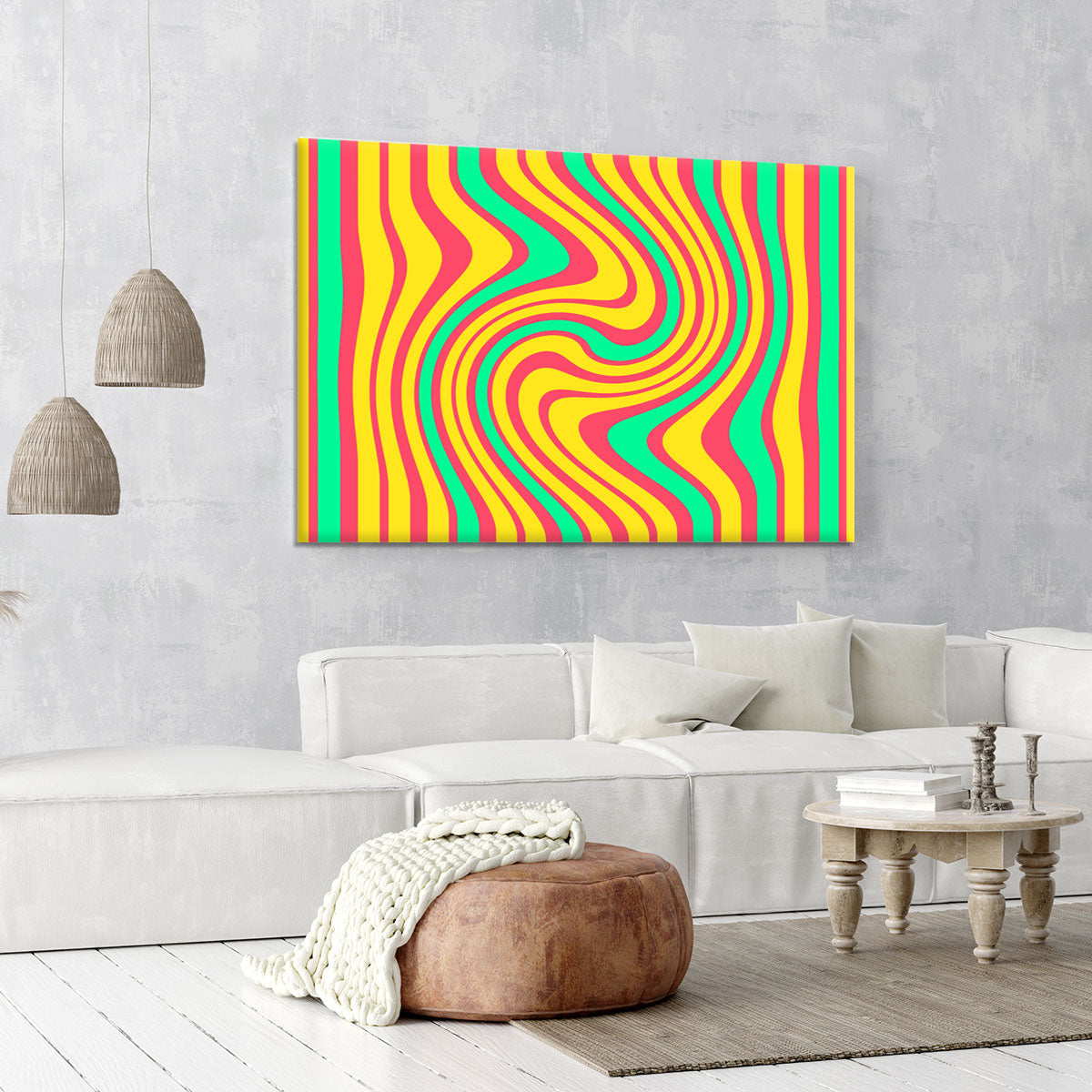 Funky Stripes Swirl 4 Canvas Print or Poster - Canvas Art Rocks - 6
