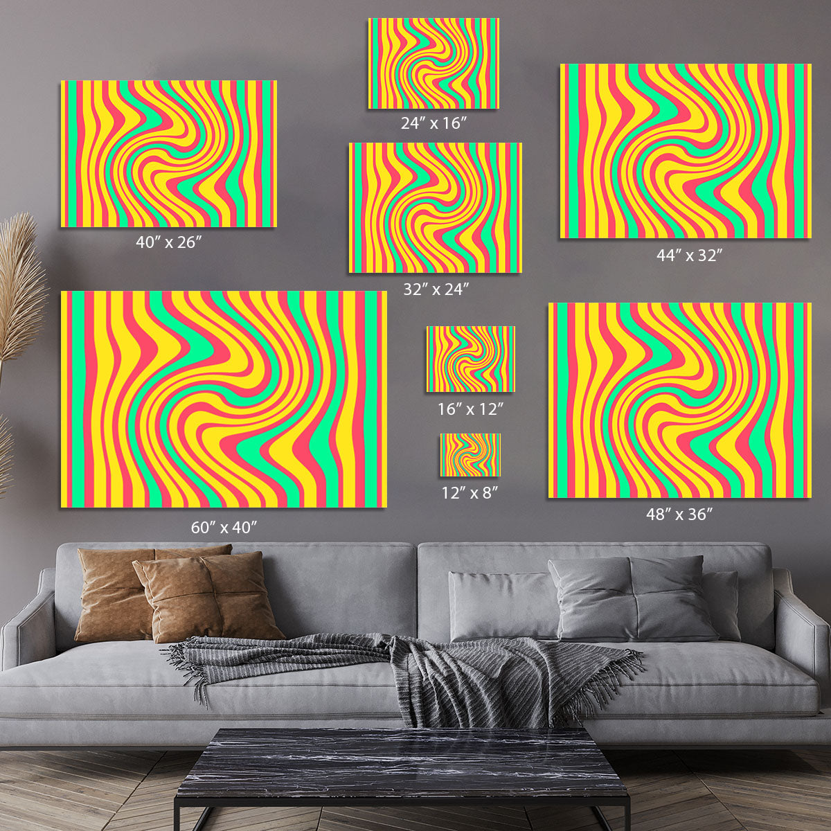 Funky Stripes Swirl 4 Canvas Print or Poster - Canvas Art Rocks - 7