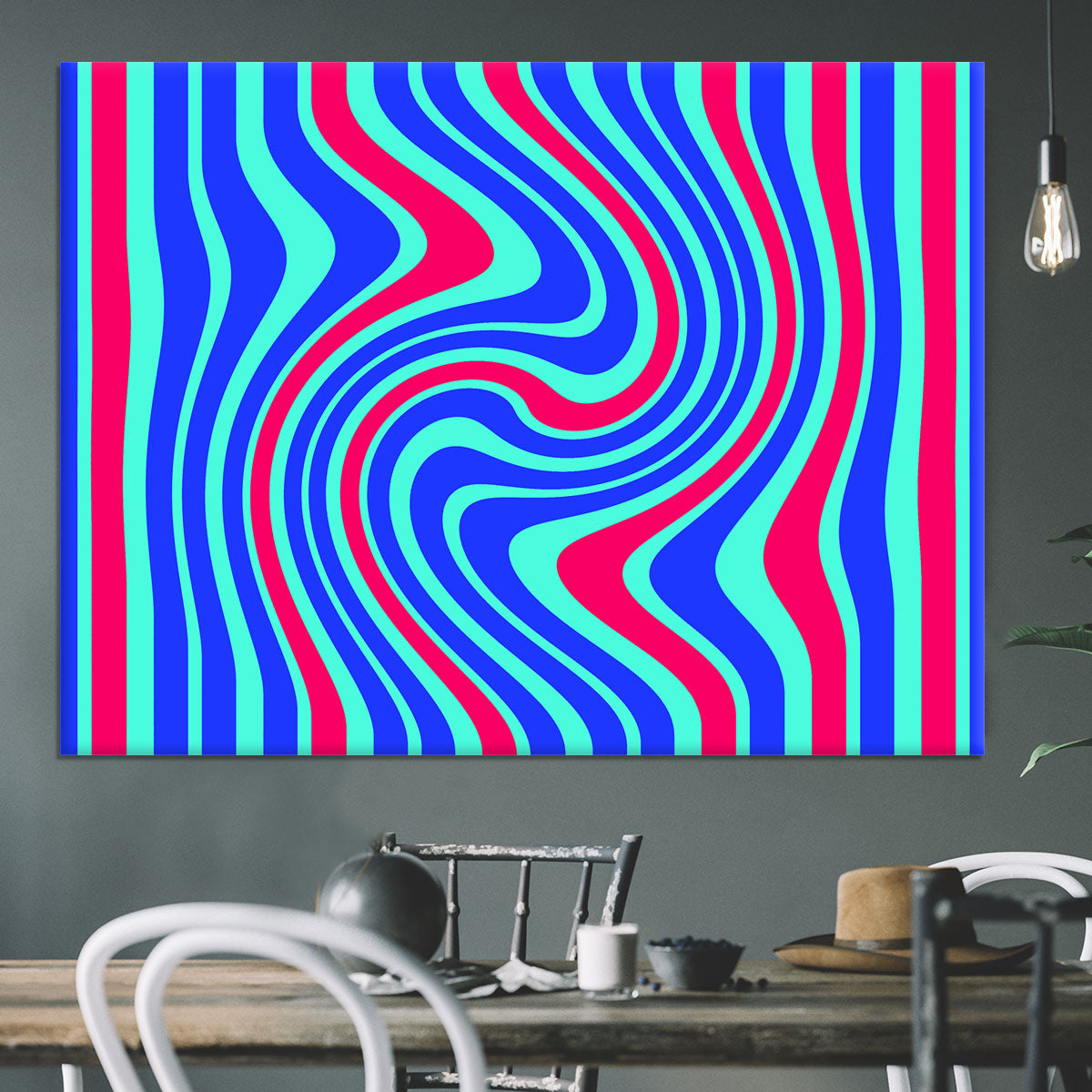 Funky Stripes Swirl 5 Canvas Print or Poster - Canvas Art Rocks - 3