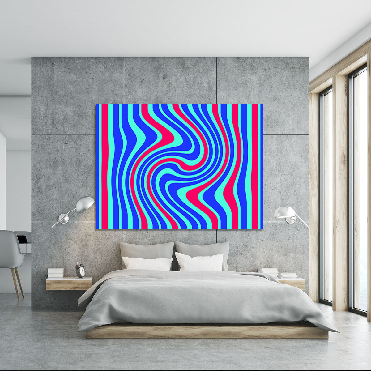 Funky Stripes Swirl 5 Canvas Print or Poster - Canvas Art Rocks - 5