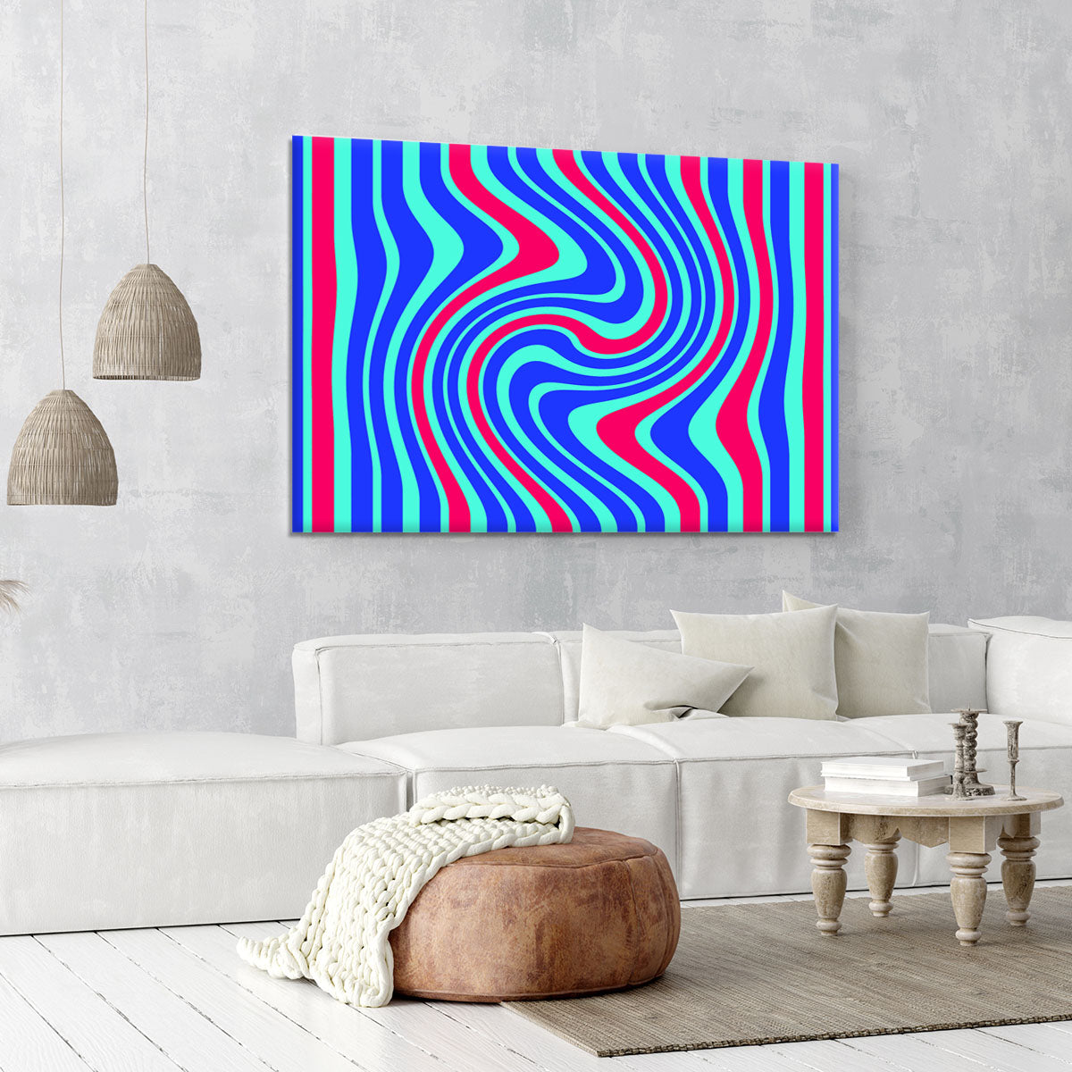 Funky Stripes Swirl 5 Canvas Print or Poster - Canvas Art Rocks - 6