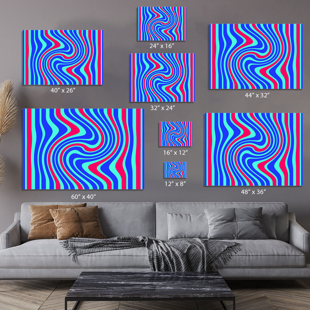 Funky Stripes Swirl 5 Canvas Print or Poster - Canvas Art Rocks - 7