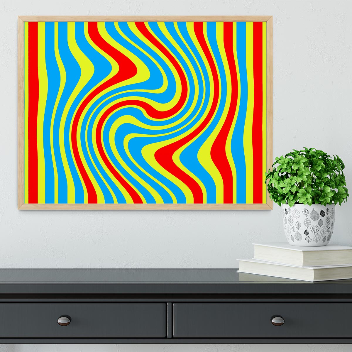 Funky Stripes Swirl 6 Framed Print - Canvas Art Rocks - 4