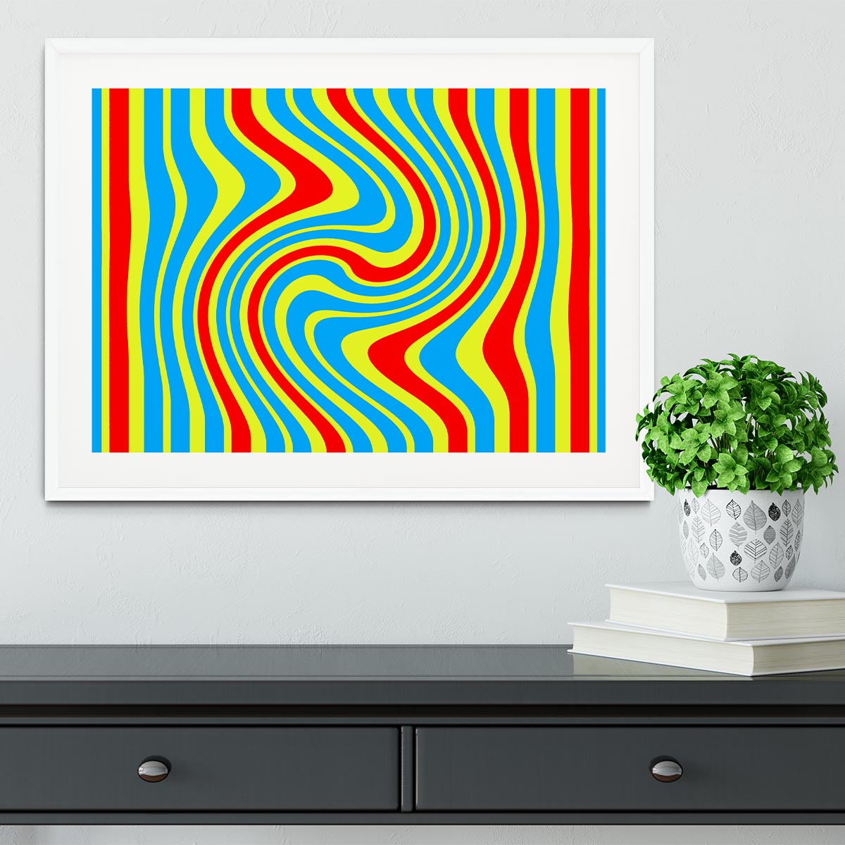Funky Stripes Swirl 6 Framed Print - Canvas Art Rocks - 5