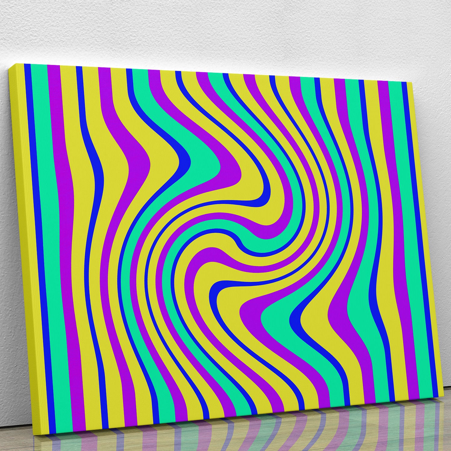 Funky Stripes Swirl Canvas Print or Poster - Canvas Art Rocks - 1