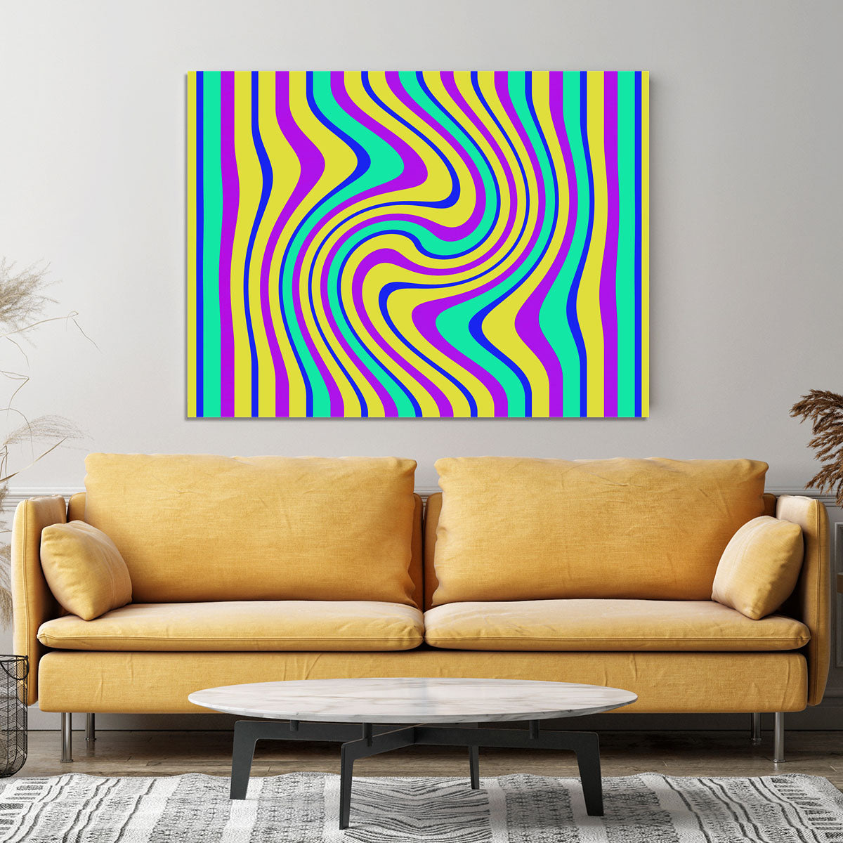 Funky Stripes Swirl Canvas Print or Poster - Canvas Art Rocks - 4