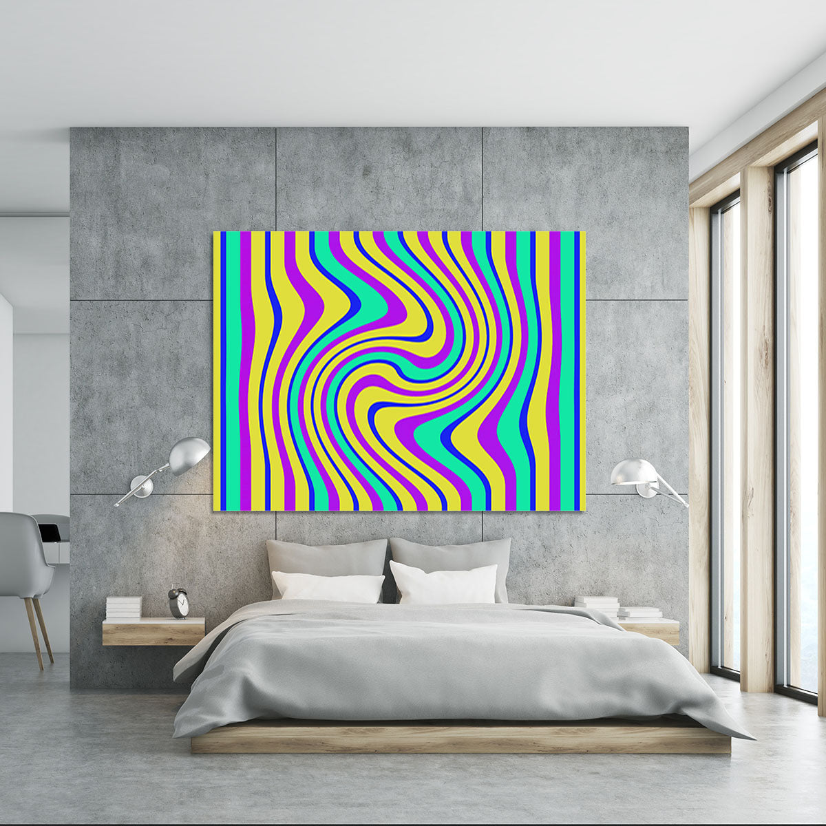 Funky Stripes Swirl Canvas Print or Poster - Canvas Art Rocks - 5