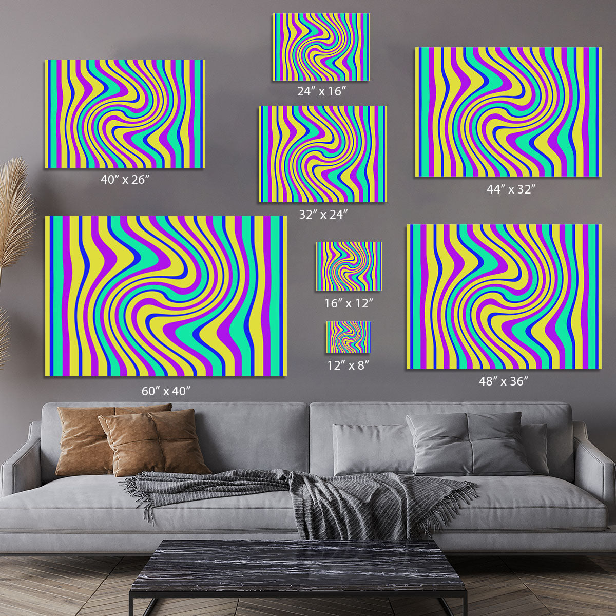 Funky Stripes Swirl Canvas Print or Poster - Canvas Art Rocks - 7