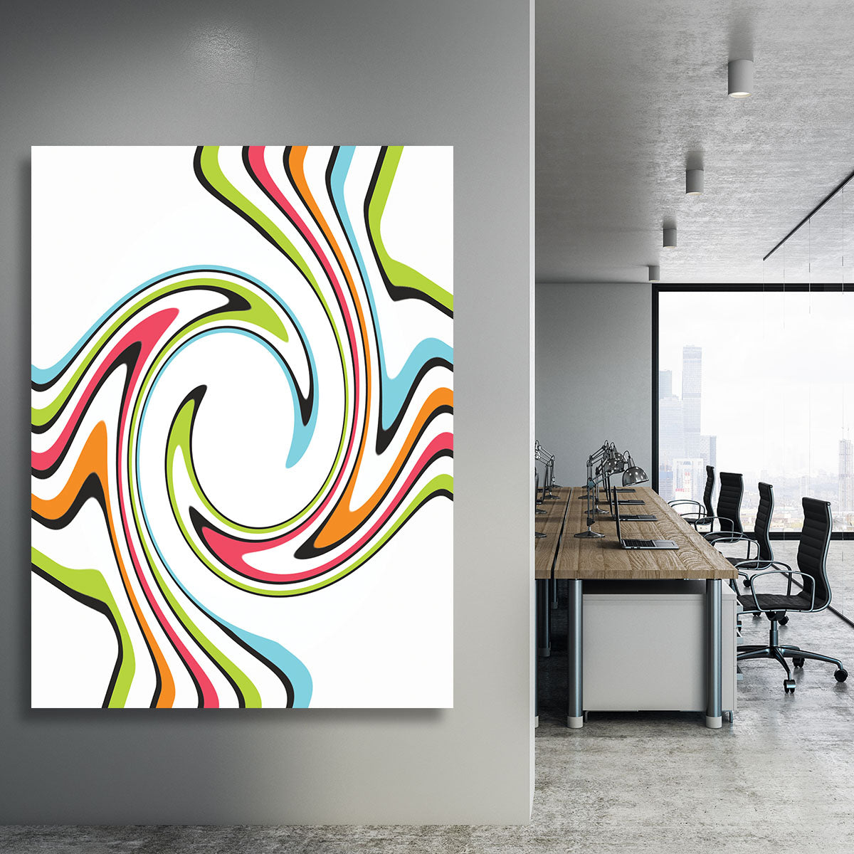 Funky Twirl Canvas Print or Poster - Canvas Art Rocks - 3