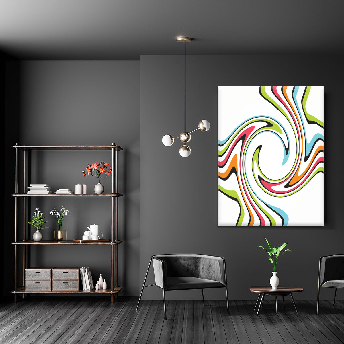 Funky Twirl Canvas Print or Poster - Canvas Art Rocks - 5