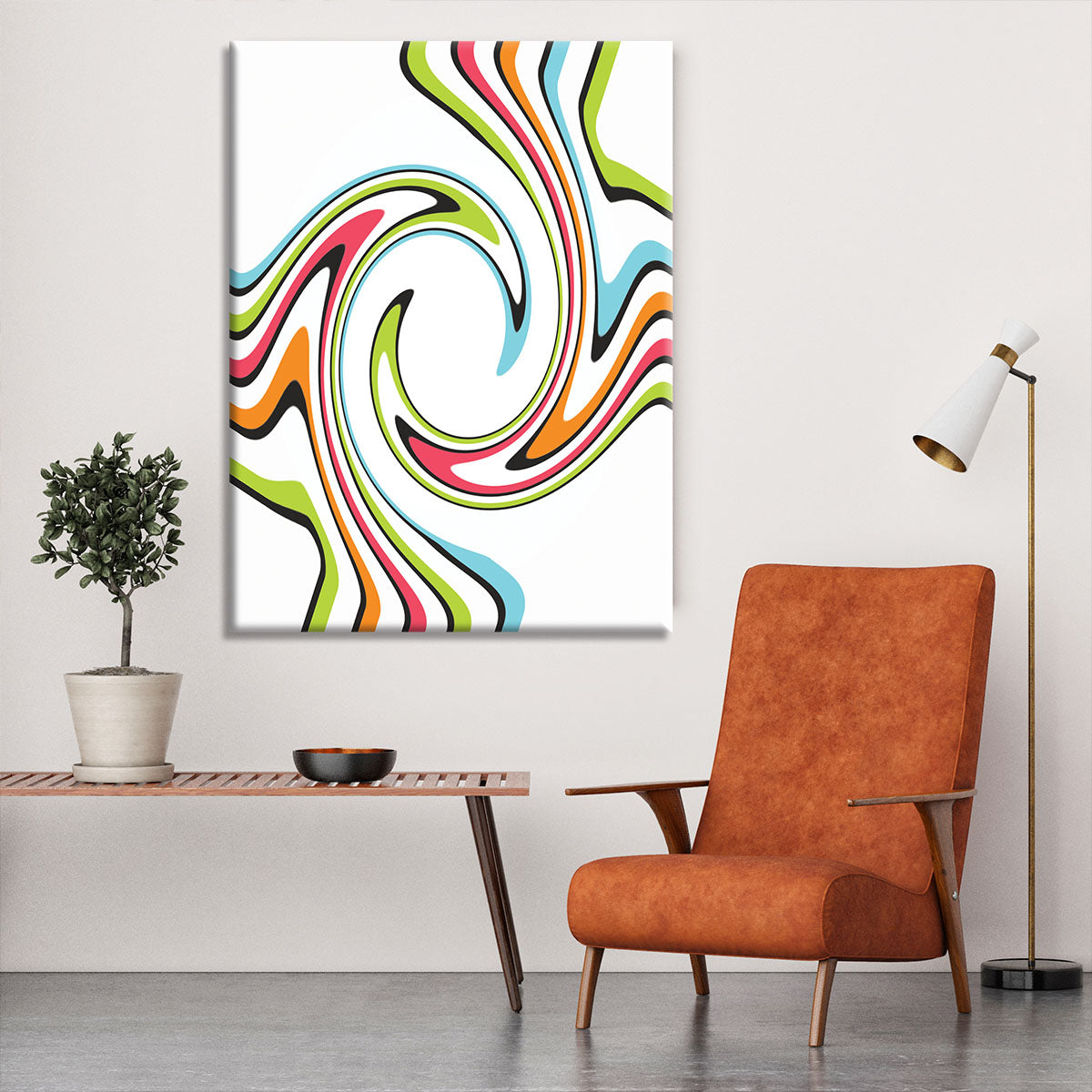 Funky Twirl Canvas Print or Poster - Canvas Art Rocks - 6