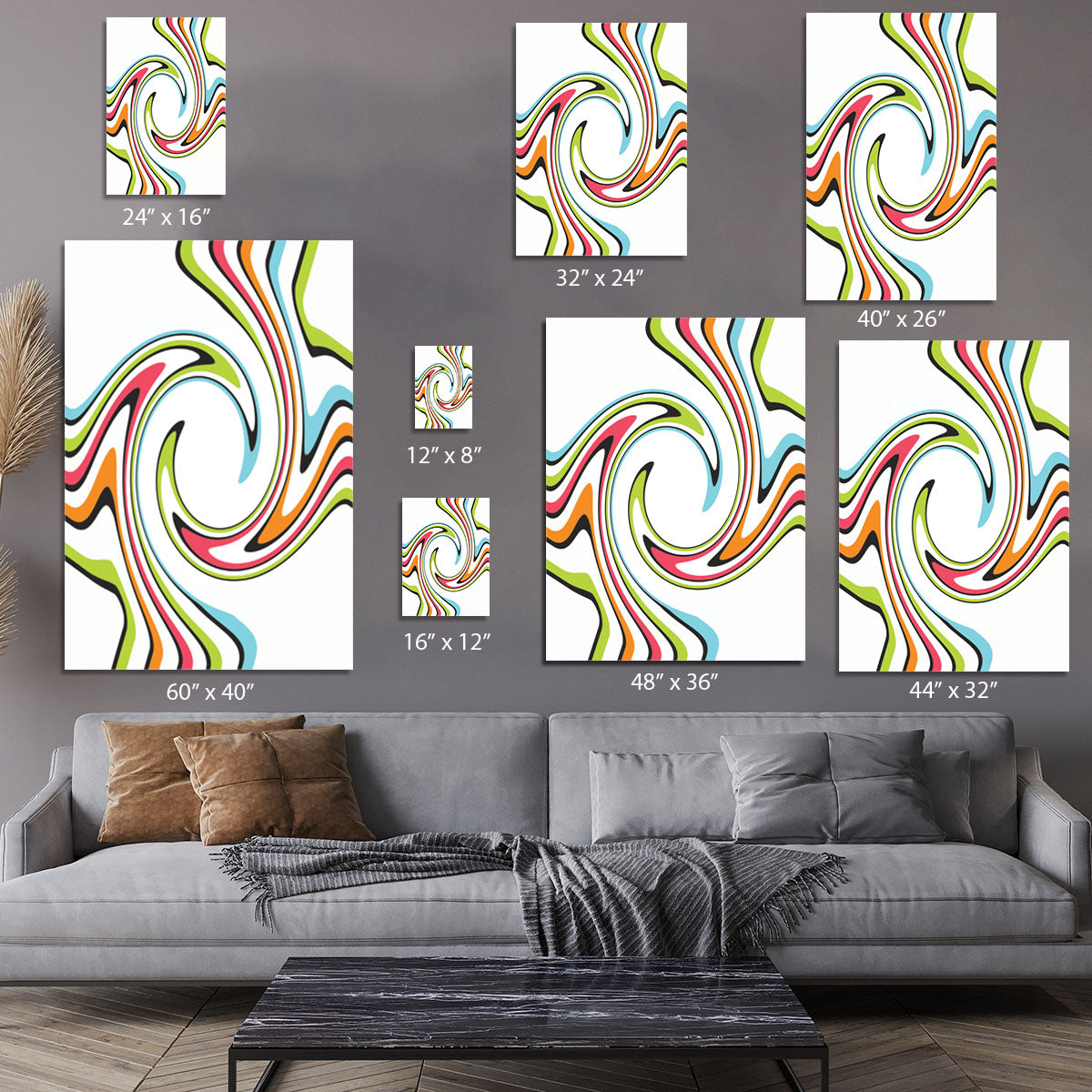 Funky Twirl Canvas Print or Poster - Canvas Art Rocks - 7