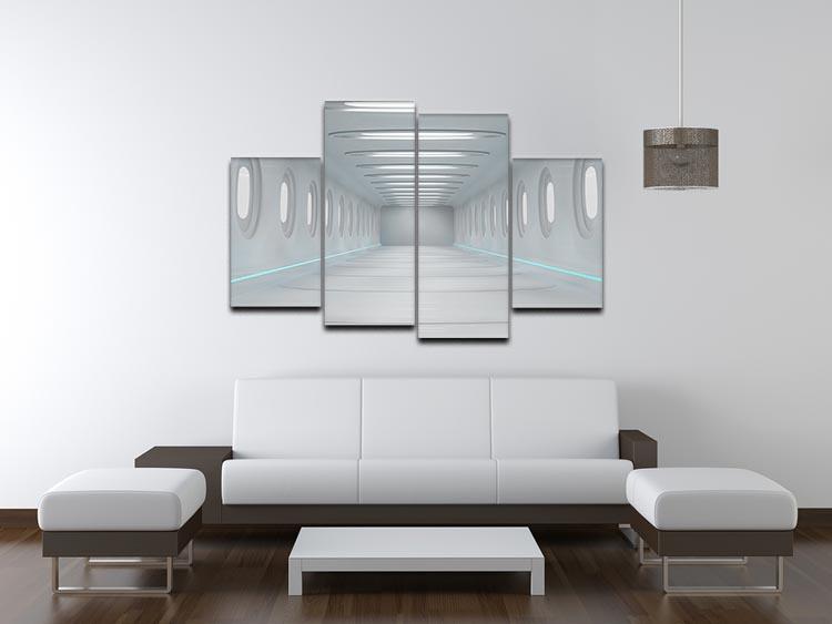 Futuristic interior 4 Split Panel Canvas - Canvas Art Rocks - 3