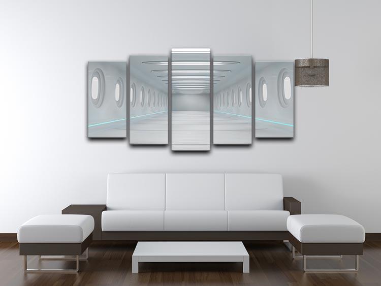 Futuristic interior 5 Split Panel Canvas - Canvas Art Rocks - 3