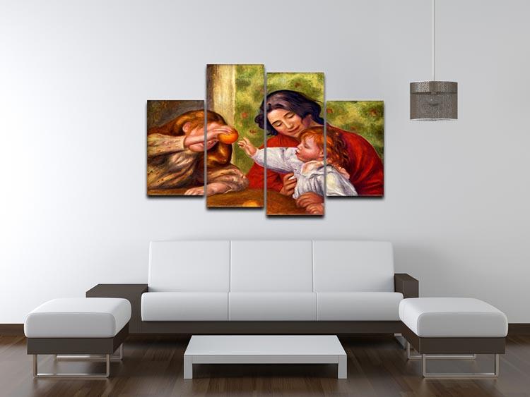 Gabrielle Jean and a girl by Renoir 4 Split Panel Canvas - Canvas Art Rocks - 3