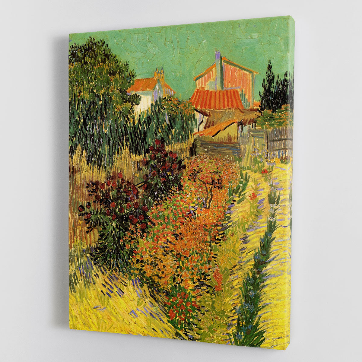 Garden Behind a House by Van Gogh Canvas Print or Poster - Canvas Art Rocks - 1