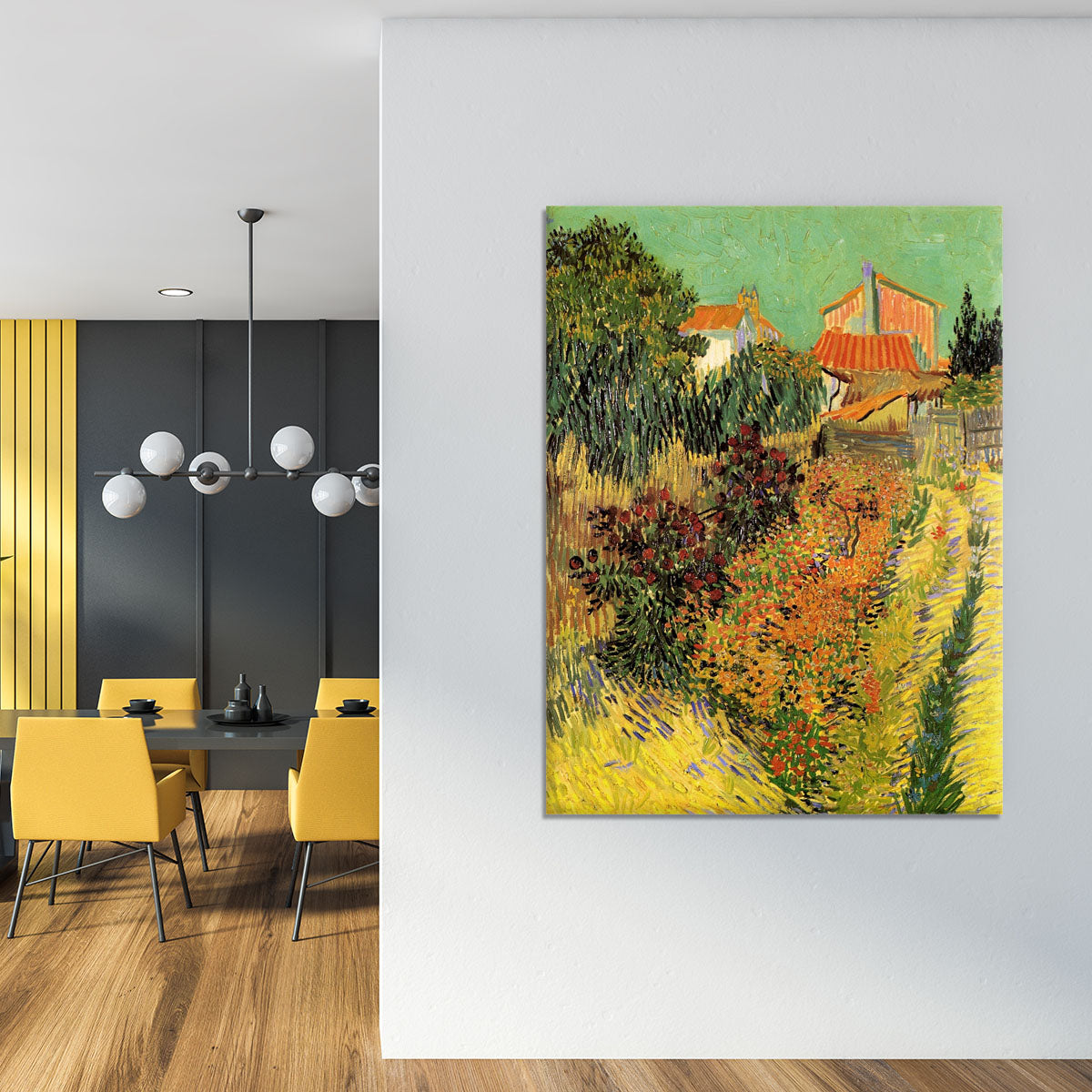 Garden Behind a House by Van Gogh Canvas Print or Poster - Canvas Art Rocks - 4