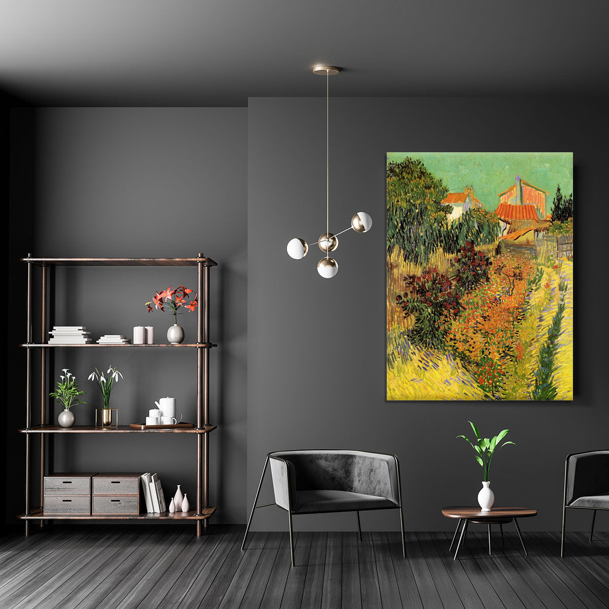 Garden Behind a House by Van Gogh Canvas Print or Poster - Canvas Art Rocks - 5