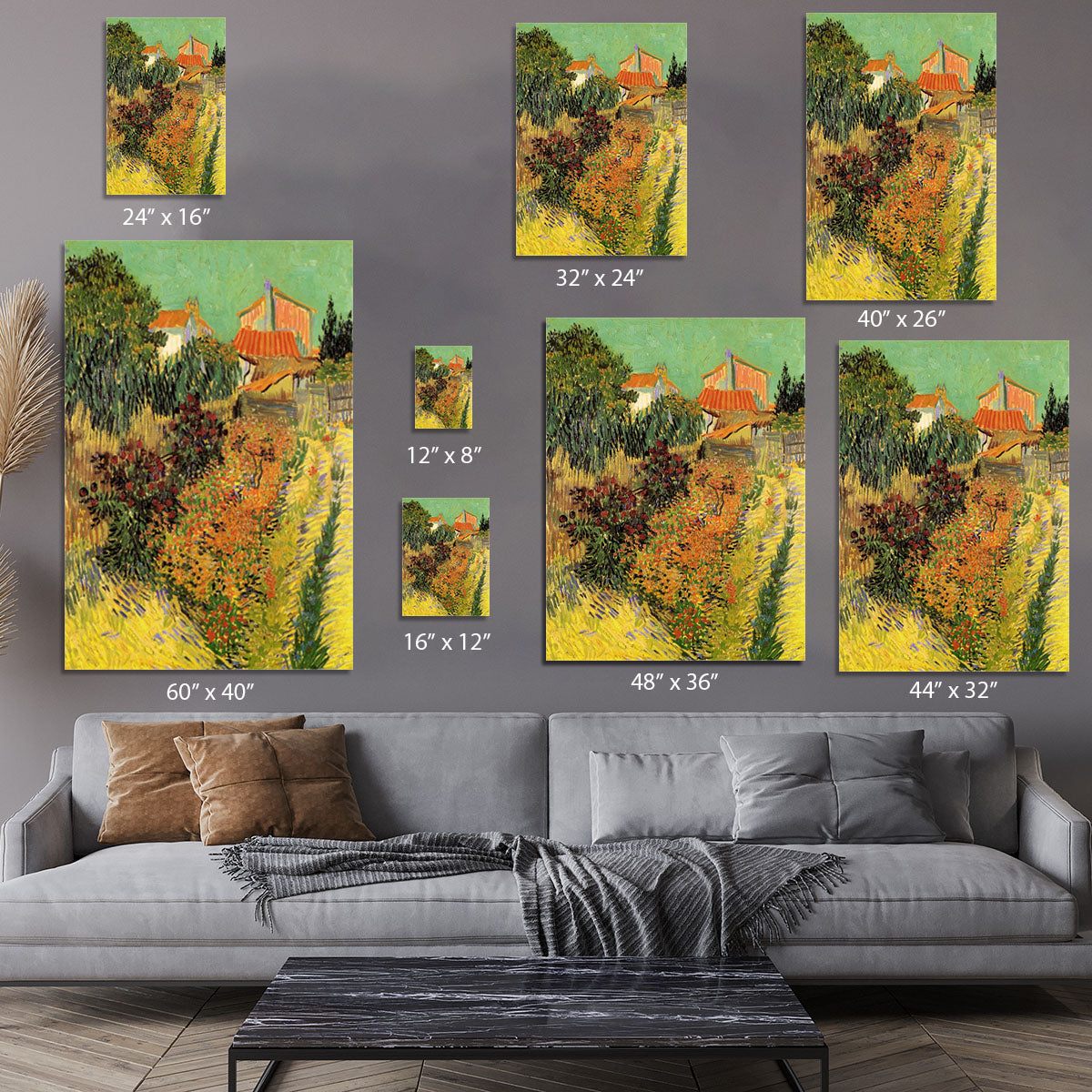 Garden Behind a House by Van Gogh Canvas Print or Poster - Canvas Art Rocks - 7