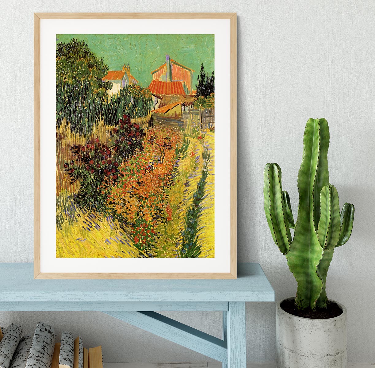 Garden Behind a House by Van Gogh Framed Print - Canvas Art Rocks - 3