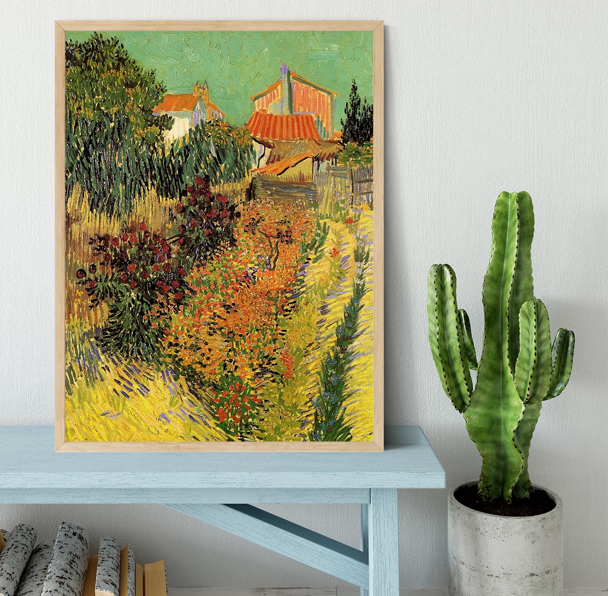 Garden Behind a House by Van Gogh Framed Print - Canvas Art Rocks - 4