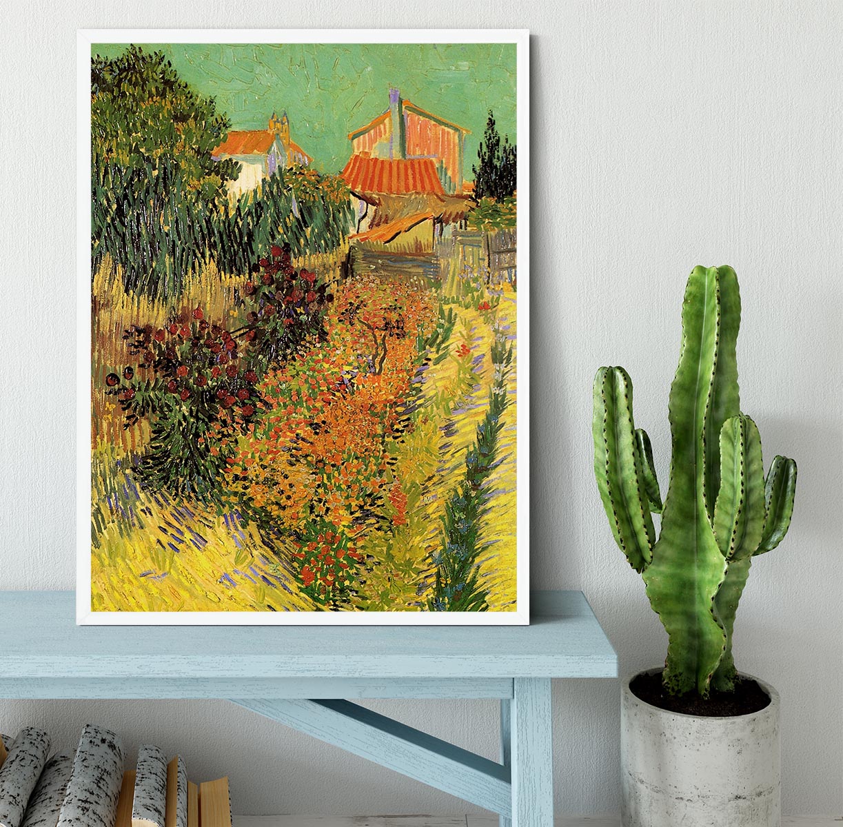 Garden Behind a House by Van Gogh Framed Print - Canvas Art Rocks -6