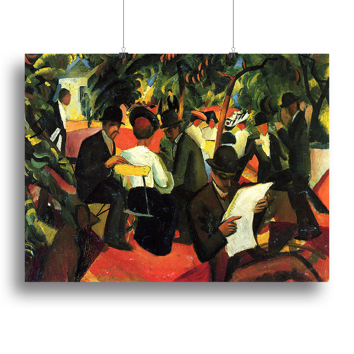 Garden Restaurant by Macke Canvas Print or Poster - Canvas Art Rocks - 2